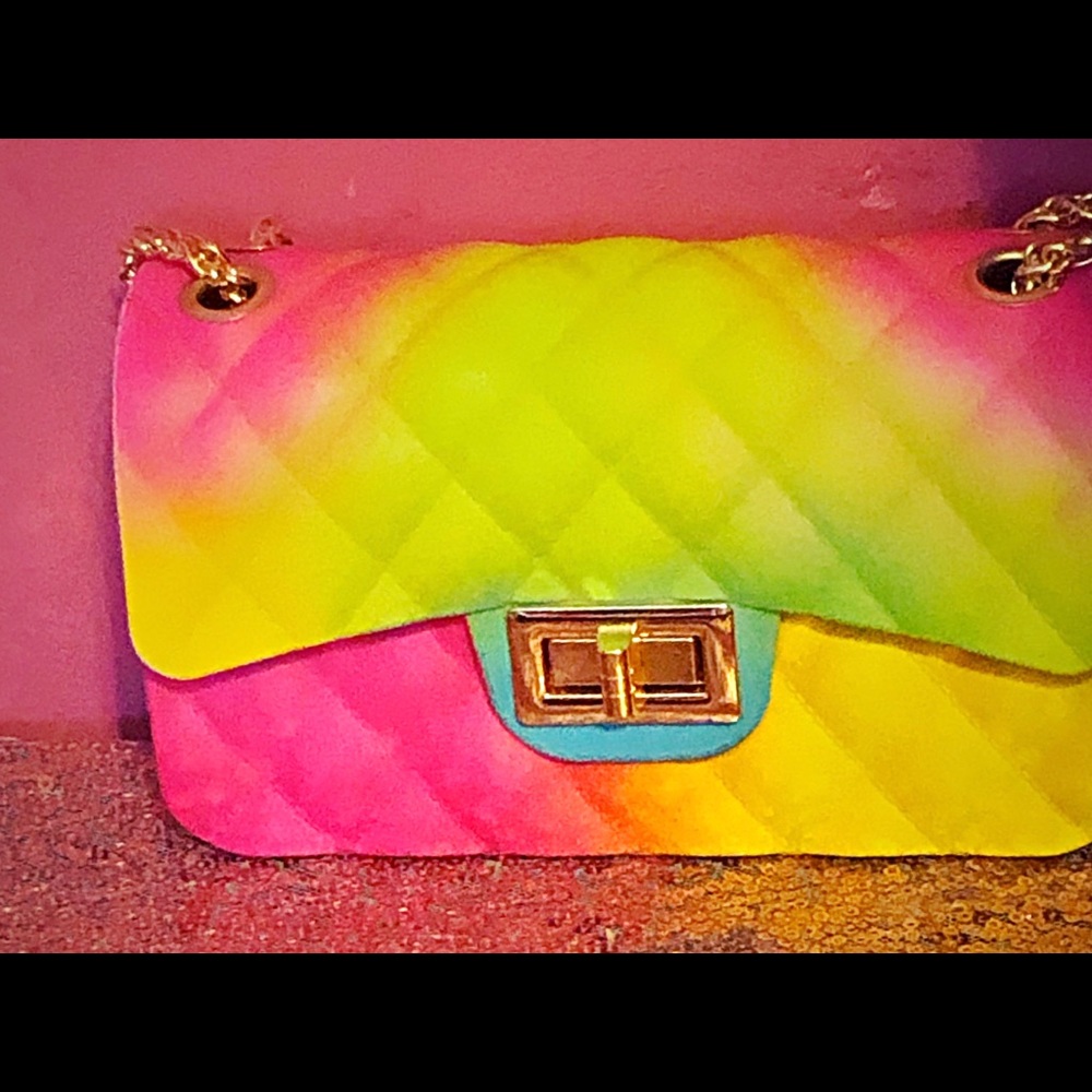 Multi color  mini jelly purse
